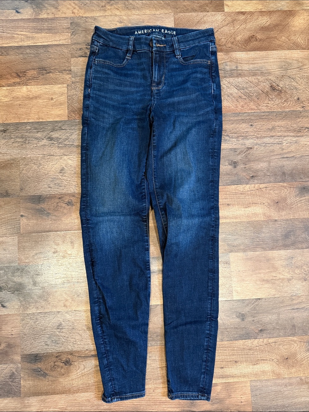 American Eagle Outfitters Indigo Mid-Rise Skinny Jeans